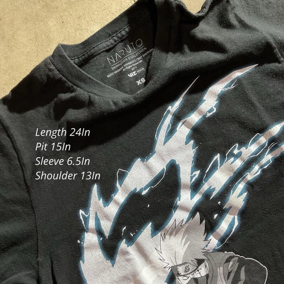 Viz Media Naruto Anime Kakashi Hatake Black Graphic Tee - Picture 2 of 6